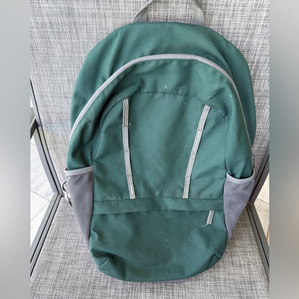 Land’s End Green and Gray Kid’s School Backpack